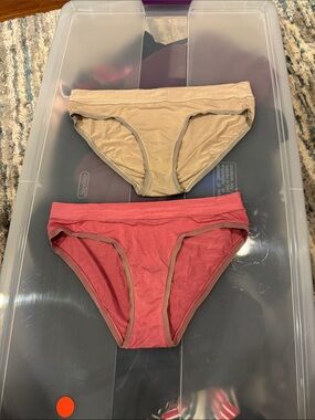 Bikini Briefs - Pink and Beige